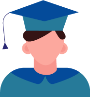 icon of person in graduation gown